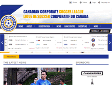 Tablet Screenshot of corporatesoccer.ca
